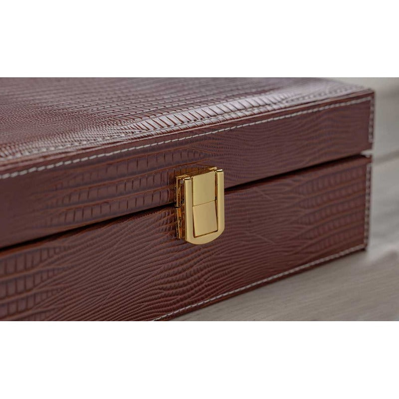 Luxury Leather Humidor Case with Magnetic Hygrometer & Cutter
