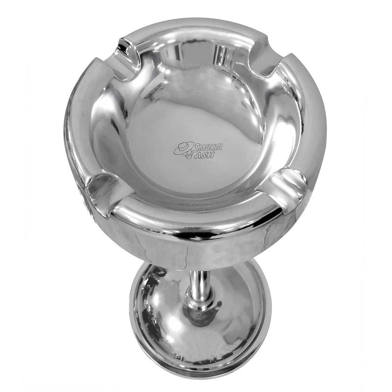 Smokin Ash Tall Aluminum Ashtray – Recessed Rest Design