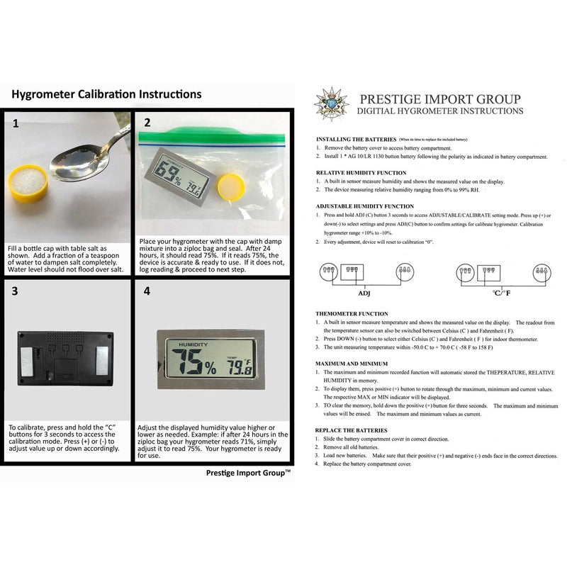 Luxury Humidor with Digital Hygrometer