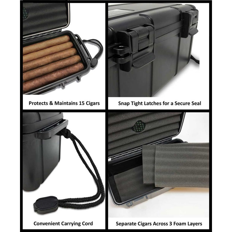 Camouflage Travel Humidor with Humidifier