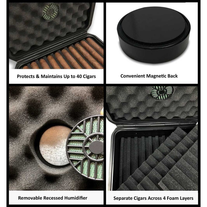 Large Capacity Travel Humidor for 40