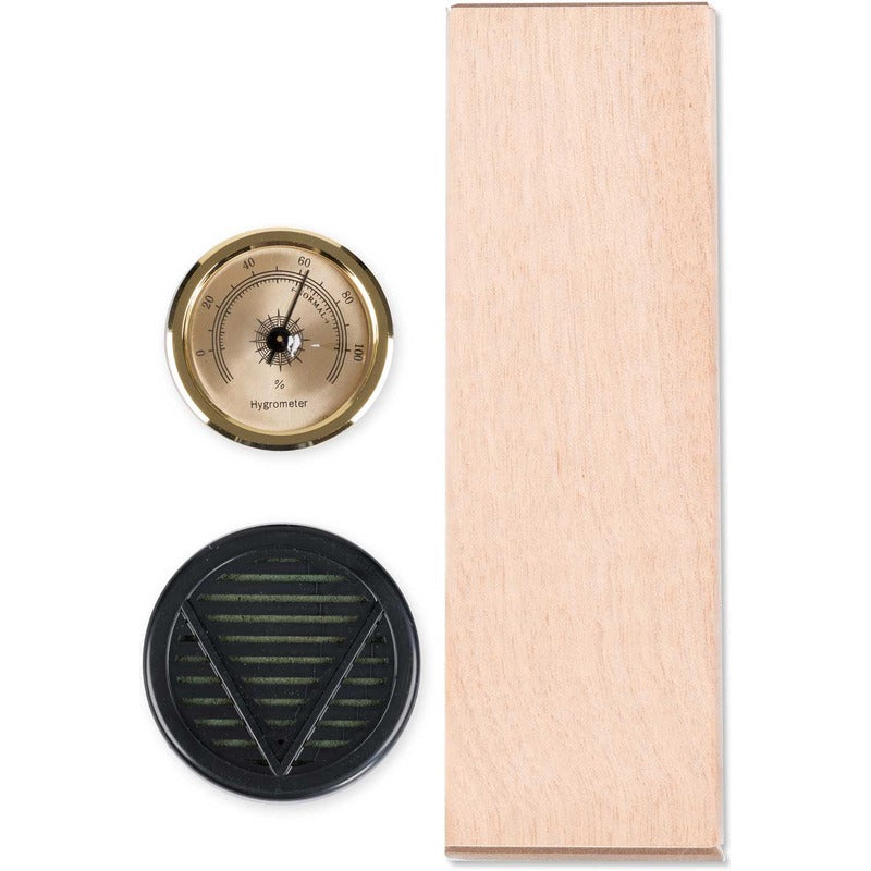 Elegant Routed Edge Humidor with Hygrometer & Divider