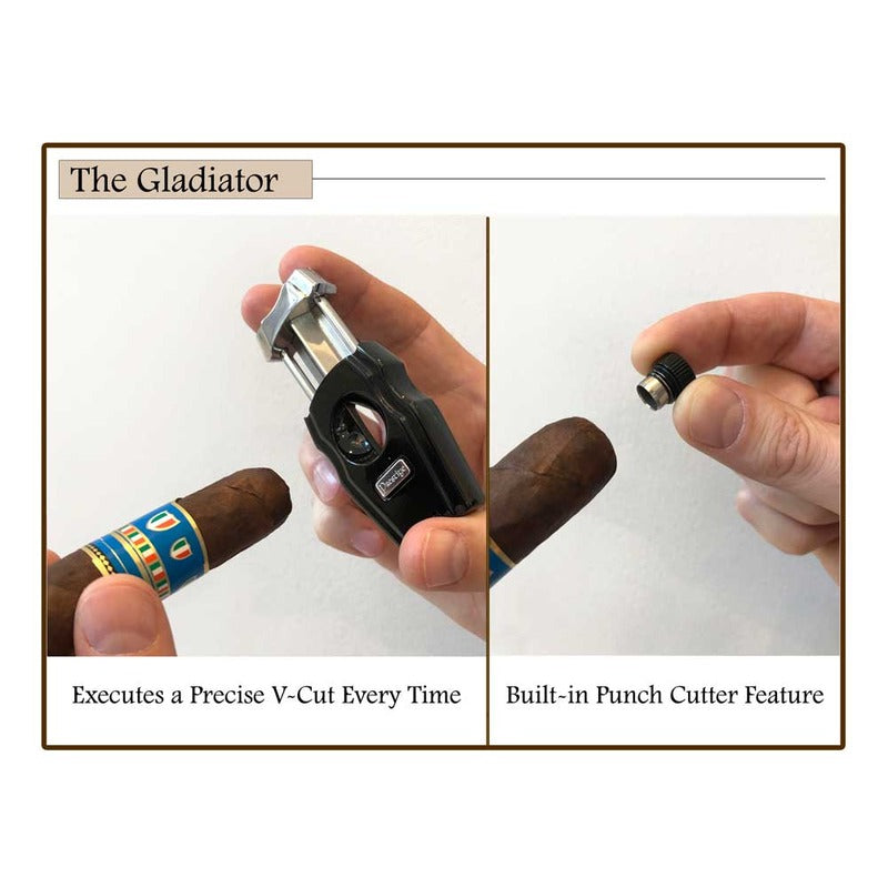 Gladiator V-Cut Punch Cutter – Black Gloss