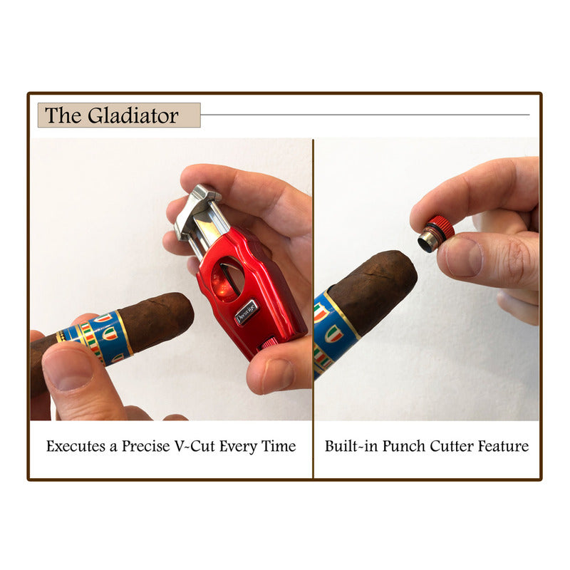 Gladiator V-Cut Punch Cutter – Black Gloss