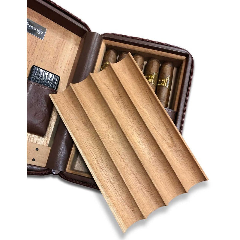 Premium Leather Travel Case for 4-8