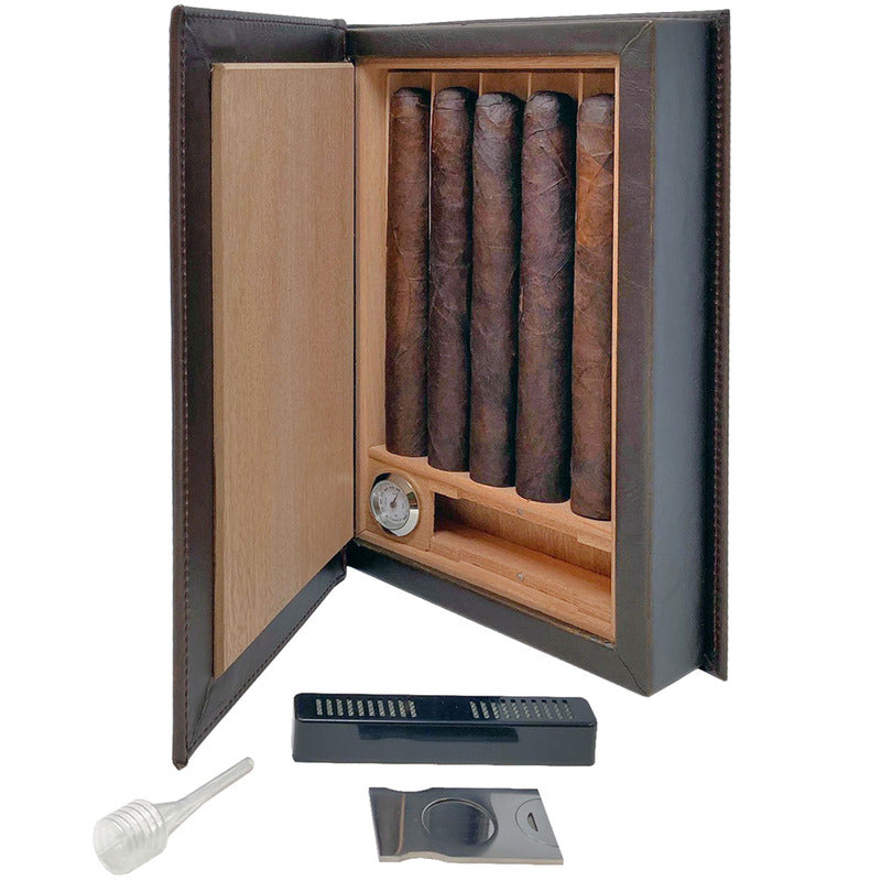 Luxury Leather Book-Style Travel Storage Set