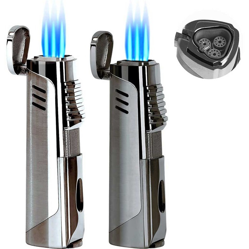 Pinnacle Gunmetal Triple Flame Torch