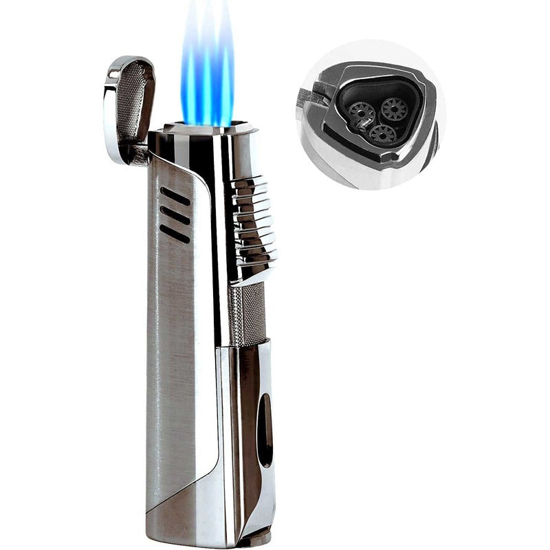 Pinnacle Gunmetal Triple Flame Torch
