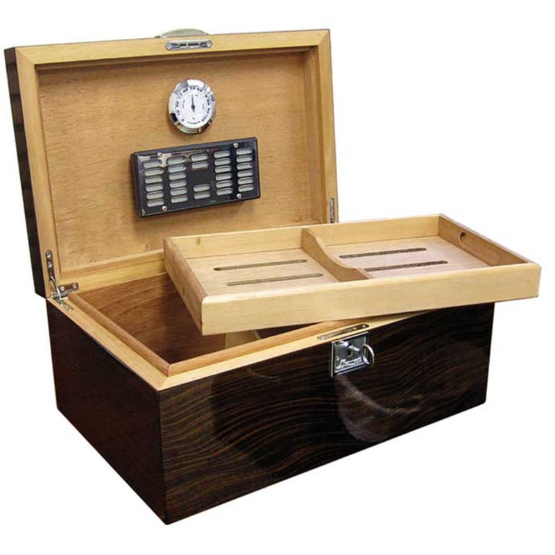 Princeton Ebony Luxe Humidor with Magnetic Humidity Control