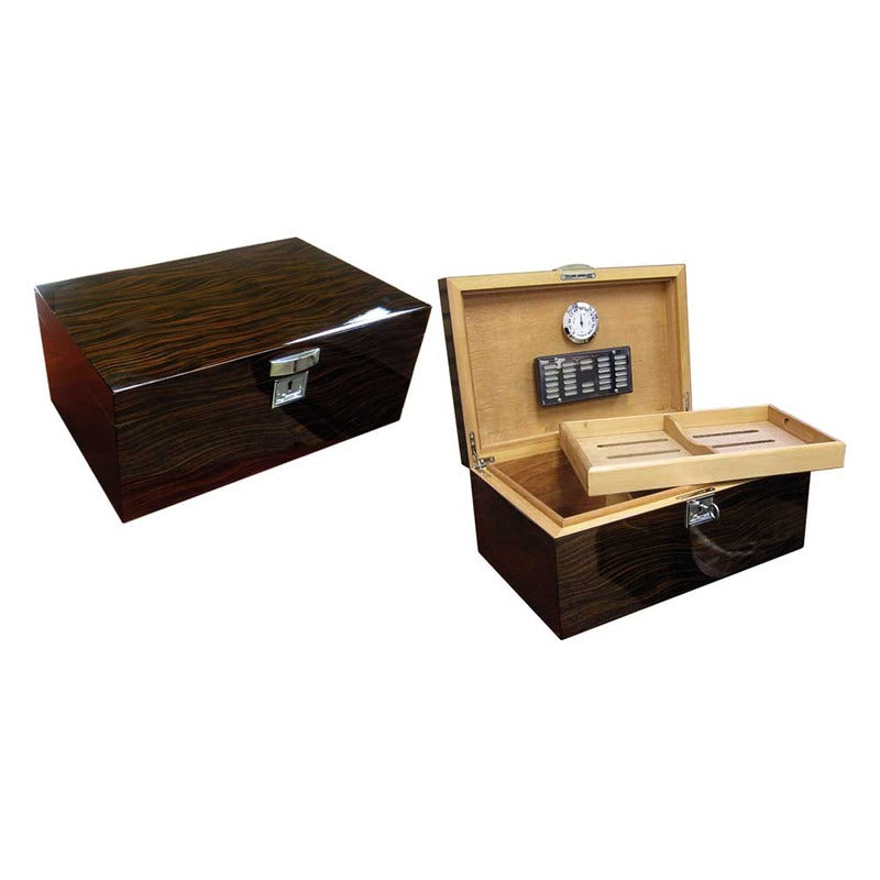 Princeton Ebony Luxe Humidor with Magnetic Humidity Control