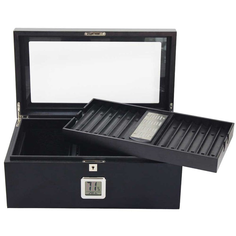 Raven Luxe Humidor with Hygrometer