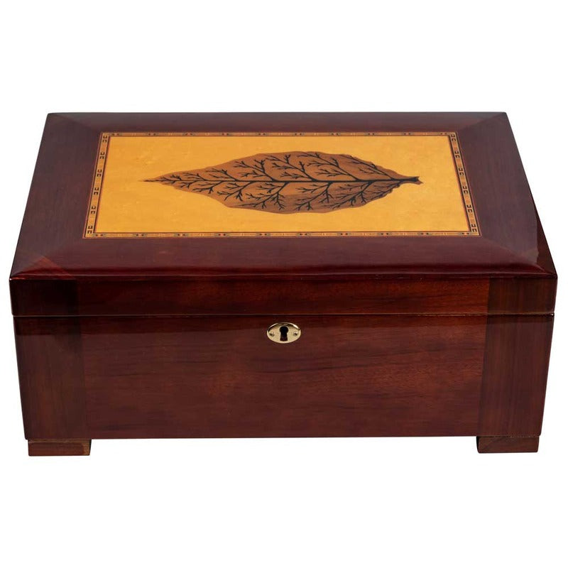 Stetson Luxe High Gloss Storage with Leaf Inlay