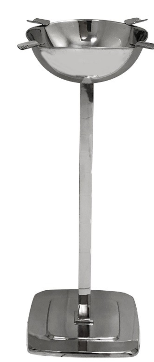 QUADRANGLE STANDING ASHTRAY (STAINLESS STEEL)