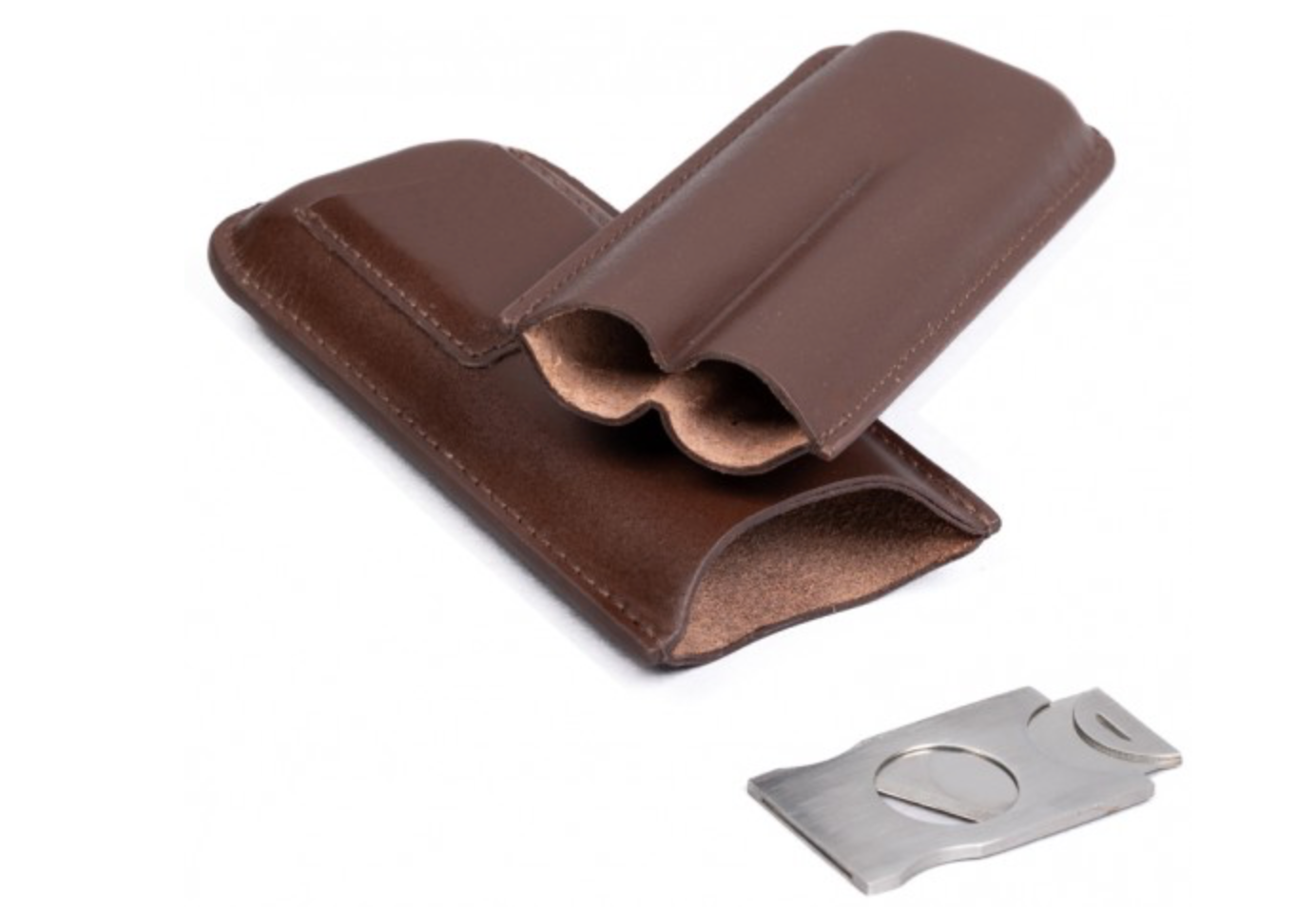 LEATHER CASE W/ CUTTER (BLACK) an (Brown)