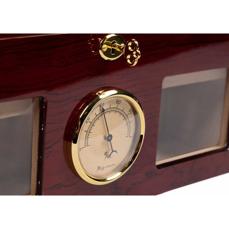 Valencia Luxe Cherry Wood Storage with Beveled Glass