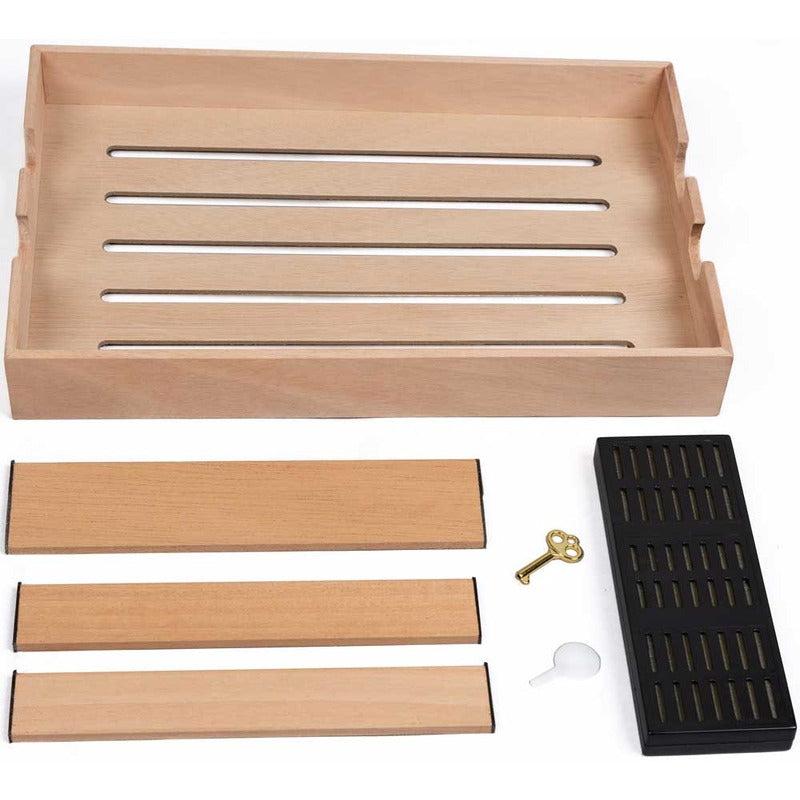 Valencia Luxe Cherry Wood Storage with Beveled Glass