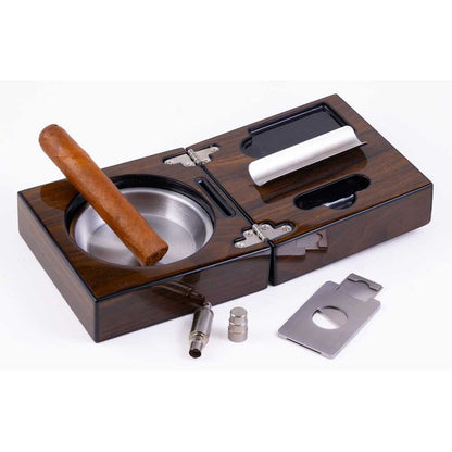 Magnetic Walnut Ashtray with Cutter