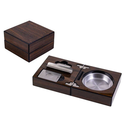 Magnetic Walnut Ashtray with Cutter