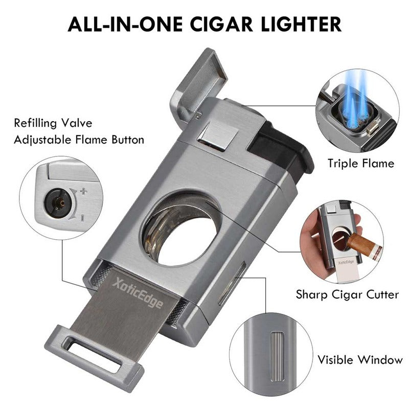 Aurora Premium Torch Lighter with Built-In Cutter