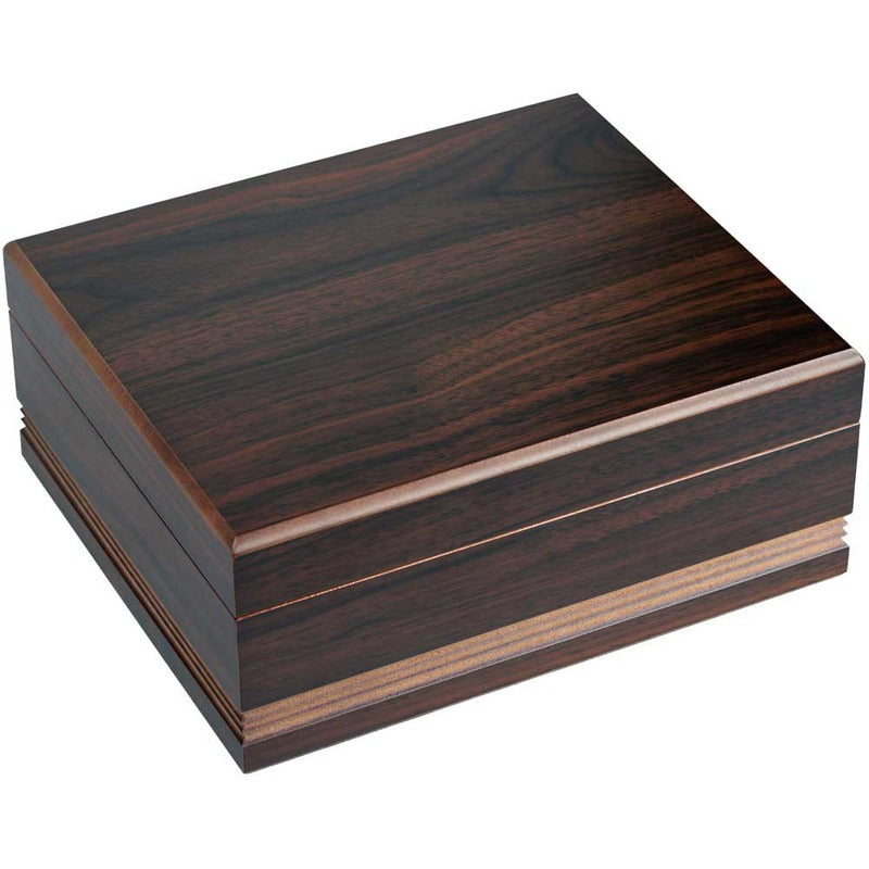 Elegant Routed Edge Humidor with Hygrometer & Divider