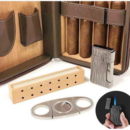 Premium Leather Travel Case for 4-8