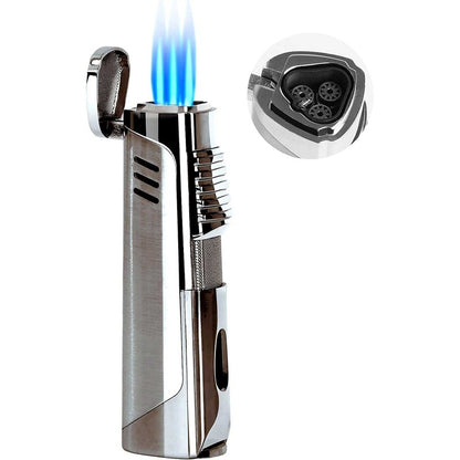 Pinnacle Gunmetal Triple Flame Torch