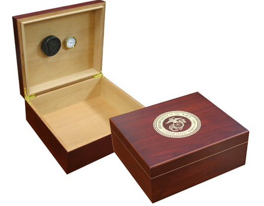 MARINES CIGAR HUMIDOR (CHERRY)