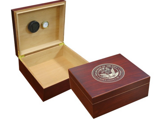 NAVY CIGAR HUMIDOR (CHERRY)