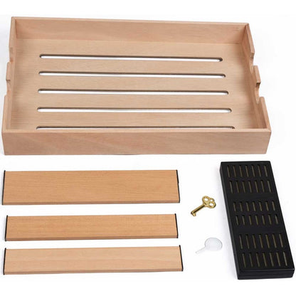 Valencia Luxe Cherry Wood Storage with Beveled Glass
