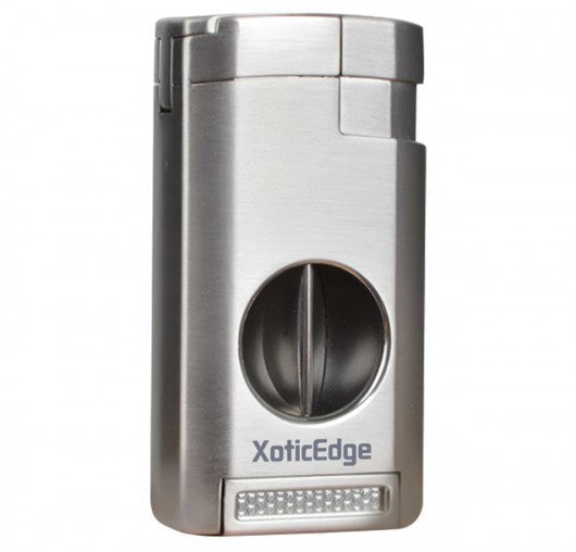 Lumina V-Cut Silver Torch Lighter